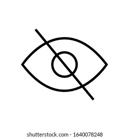 don't show line art vector icon - ui icon vector