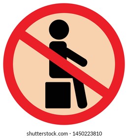 don't sit icon