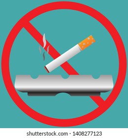 Don't smoke cigarette icon in vector