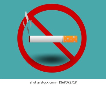 Don't smoke cigarette in vector