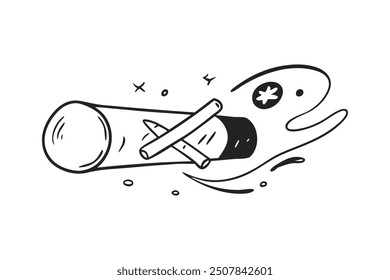 
Don't smoke Hand drawn doodle flat vector illustration.