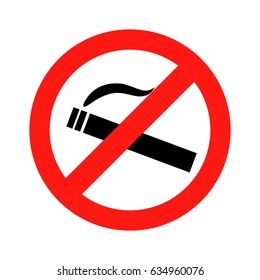 Dont smoke prohibition sign Vector Illustration design