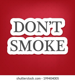 Don't smoke prohibition table