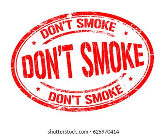 Don't smoke sign or stamp on white background, vector illustration