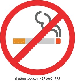 Dont smoke sign vector illustration No smoking sign on white background
