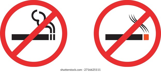 Dont smoke sign vector illustration No smoking sign on white background
