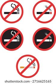 Dont smoke sign vector illustration No smoking sign on white background
 