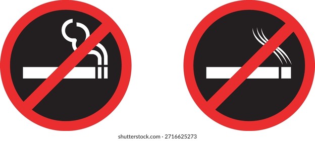 Dont smoke sign vector illustration No smoking sign on white background
