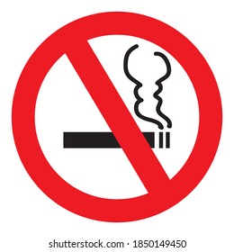 Dont smoke sign vector illustration,isolated on white background,top view