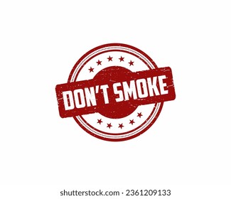 don't smoke. stamp. sticker. seal. don't smoke label vector