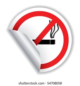 Don't smoke sticker with shadow