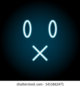 don't, speak, face neon icon. Simple thin line, outline vector of Emotion icons for UI and UX, website or mobile application