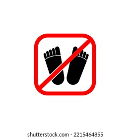 Don't stand here icon. Not allow to stand here symbol.
