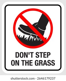 don't step on the grass