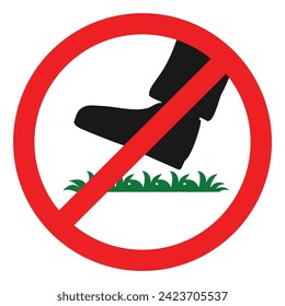 don't step on icon vector illustration design