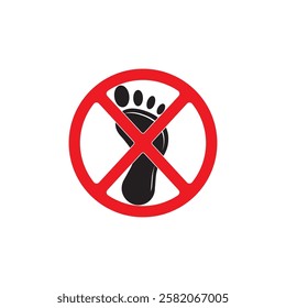 don't step on icon vector illustration design