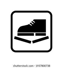 Don't step on it. Vector illustration of fragile or perishable place symbol on packaging, isolated on blank background that can be edited and changed color. Perfect for code on packaging.