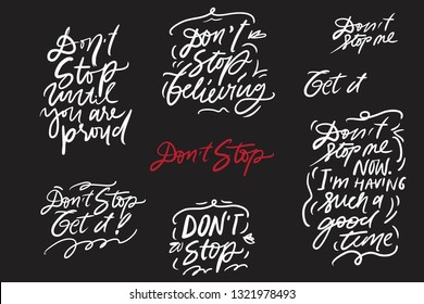 Don't stop. Hand lettering for your design 