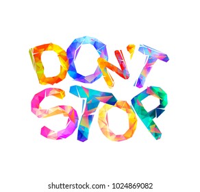 Don't stop. Motivation vector inscription of triangular letters