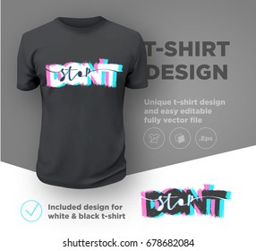 Don't stop. Quote typographical print design template for t-shirt. Vector illustration