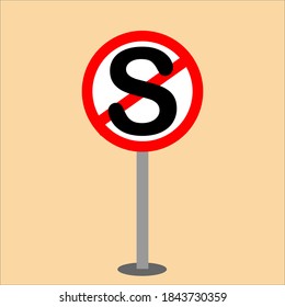 dont stop sign, vector illustration.