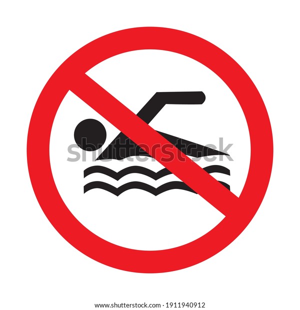 Dont Swim Symbol Vector Illustration Isolated Stock Vector (Royalty ...