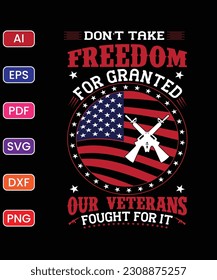 DON'T TAKE FREEDOM FOR GRANTED OUR VETERANS FOUGHT FOR IT