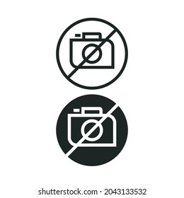 Don't Take Photos icon, Vector illustration design.