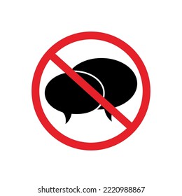 don't talk or ask icon flat style vector