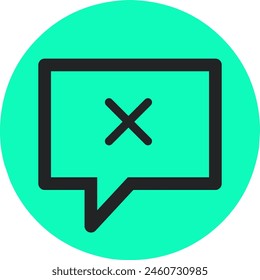 Icono de No Hablar - Sin Vector de Chat, Signo y Símbolo para Elementos de diseño.ilustración de stock