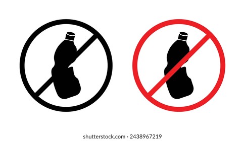 Dont throw away plastic sign. no plastic waste vector symbol.