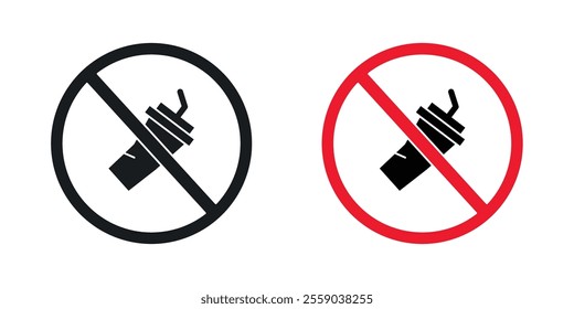 Dont throw away plastic sign vectors in black and colored version