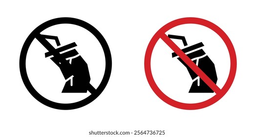 Dont throw away plastic sign vectors in flat syle