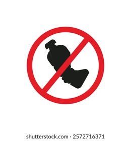 Dont throw away plastic sign flat line symbol set.