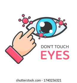 Don't touch face. Hand stones that point to the face, eyes, nose, mouth, channels to carry the corona virus into the body.