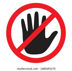 Don't Touch Icon, Vector Design