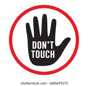 Don't Touch Icon, Vector Design