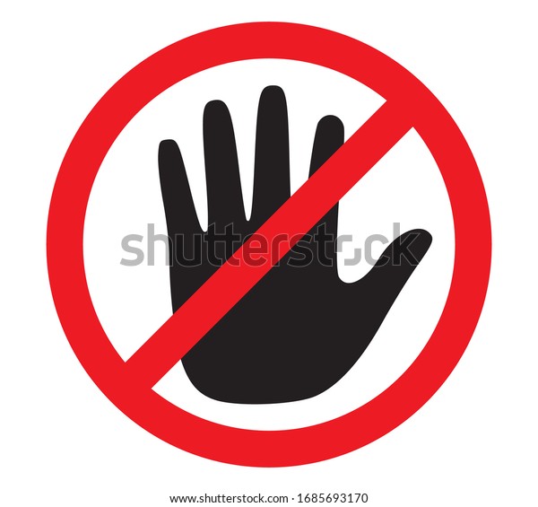 Dont Touch Icon Vector Design Stock Vector (Royalty Free) 1685693170 ...