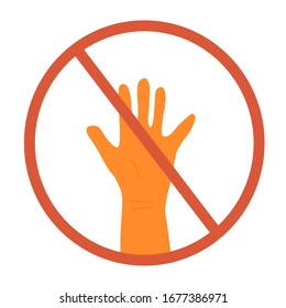 Don't touch icon. Vector illustration. Vector illustration.