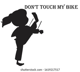 don't touch my bike warning sign