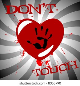 Dont Touch My Heart Stock Vector Royalty Free 8355790