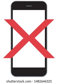 Don't touch phone disallow concept vector image