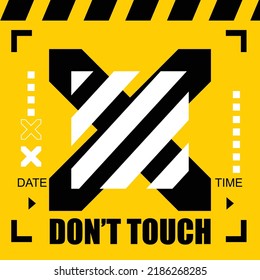 don't touch, sign and board vector