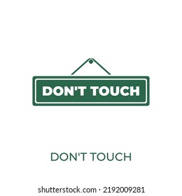Das Symbol des Zeichenkonzepts darf nicht berührt werden. Vektorsymbol-Design der Business Collection. Kann für Web und Mobile verwendet werden.