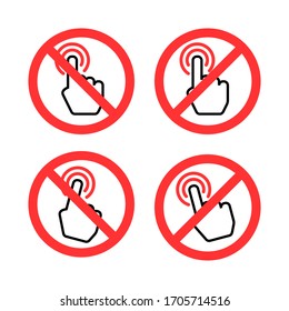 Don't touch sign, symbol, icon. Vector illustration