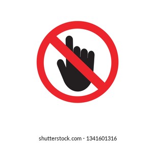 don't touch sign. Vector illustration