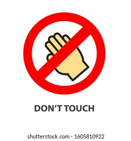 Don't touch sign - vector illustration 