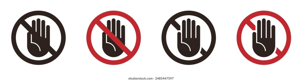 Don't touch vector icon collection