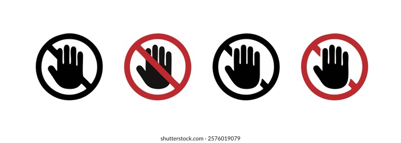 Don't touch vector icon collection