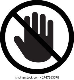 Dont Touch Vector Icon, Hand Icon